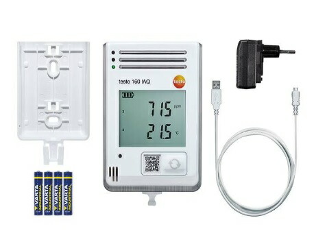 【ポイント10倍】テストー (testo) 温度、湿度、CO2、大気圧センサ内蔵 Wi-Fiデータロガー testo160IAQ (0572 2014)