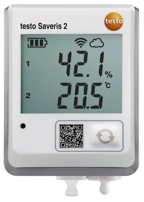 【ポイント10倍】テストー (testo) ディスプレイ付き無線データロガー testoSaveris 2-H2 (0572 2035) (温湿度各1チャネル)