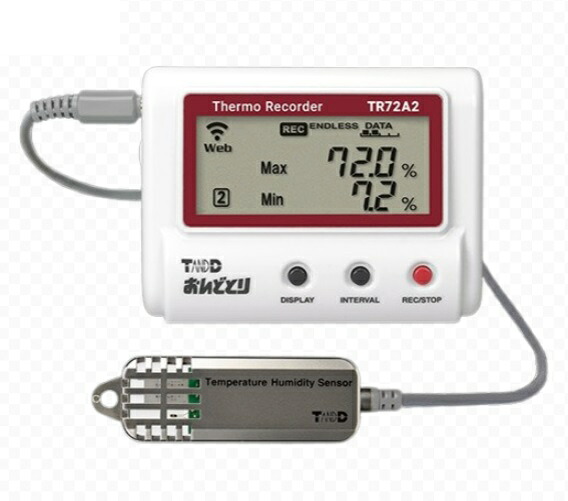 【ポイント5倍】T&D 温度・湿度データロガー TR72A2-S (おんどとり)(Bluetooth対応)｜道具屋さん店