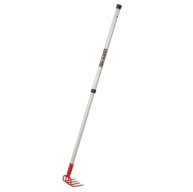 【直送品】 トンボ製作 軽銀柄伸縮ジャガタラ芋引っかかり4本爪 ASPF4 【特大・貨物輸送別】