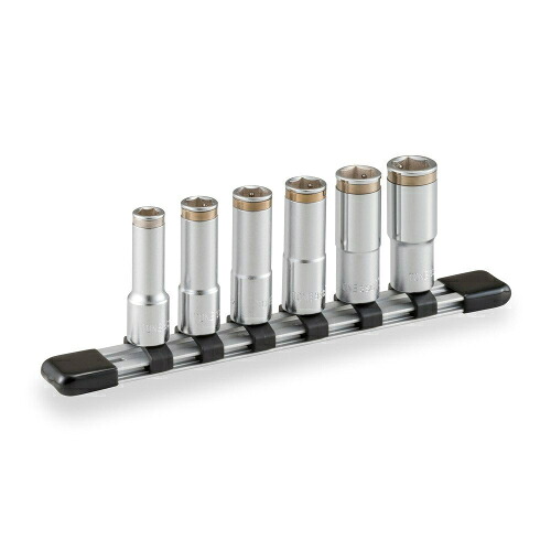 【尖んがり5倍】TONE (トネ) ナットキャッチディープソケットセット(6角・保持者付) HSCL306 〈差込角 9.5粍(3/8”)〉