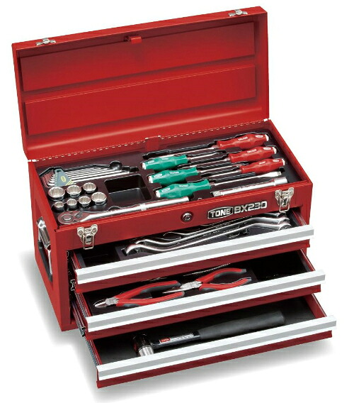 【ポイント10倍】【直送品】 TONE (トネ) ツールセット TSS452 (レッド)｜道具屋さん店