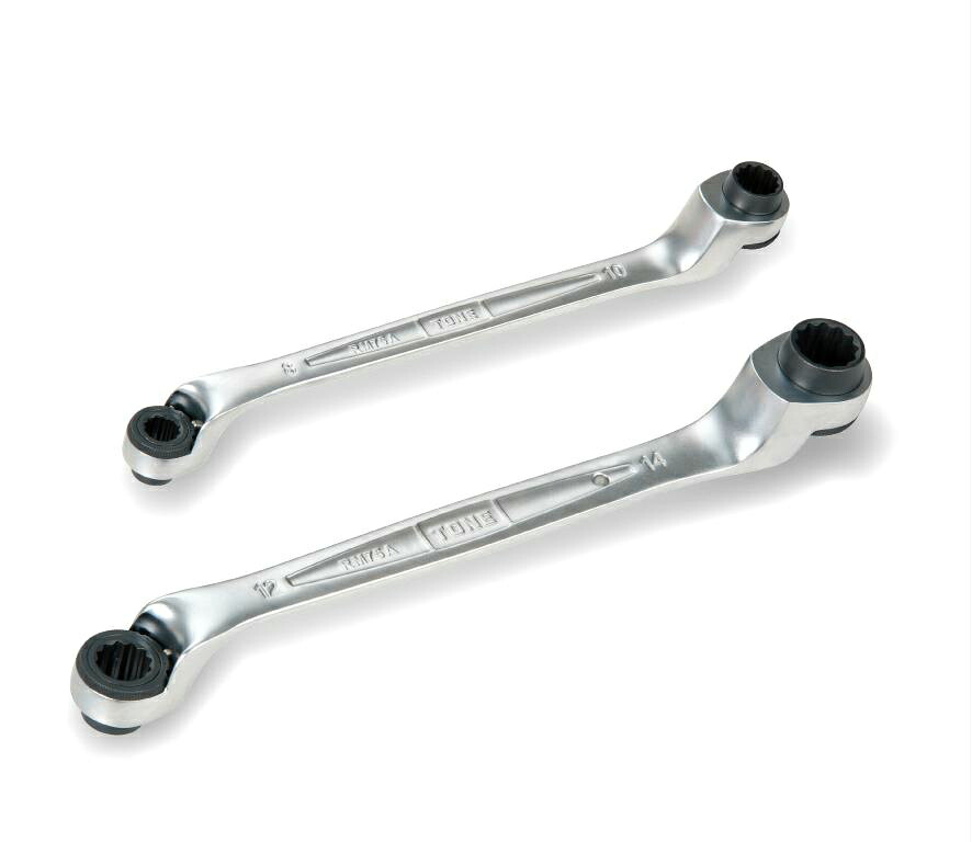 【ポイント10倍】TONE (トネ) 75度両頭ラチェットめがねレンチ(深穴タイプ) RM75A-1417
