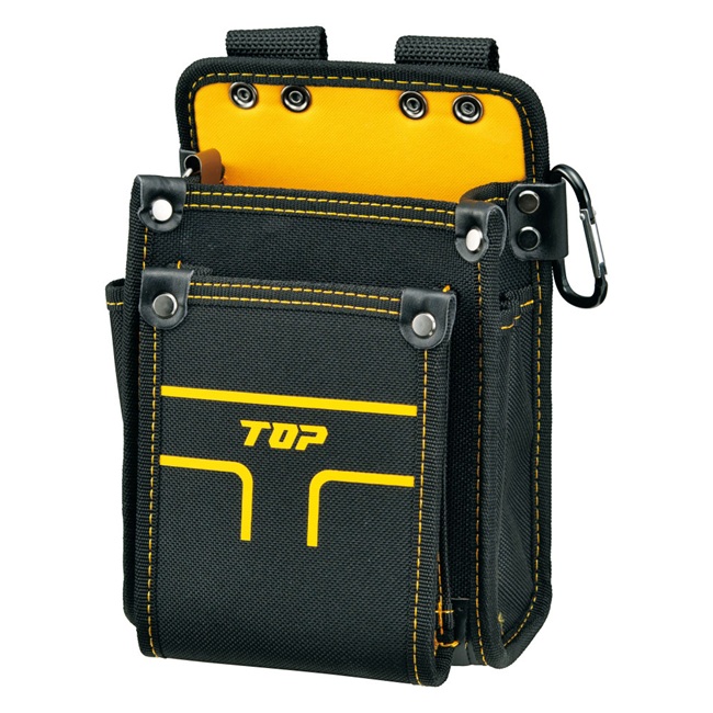【尖んがり10倍】トップ工業 (TOP) 電気工用腰袋2段手合い (小) TPD-201S