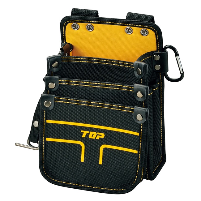 【尖んがり5倍】トップ工業 (TOP) 電気工用腰袋3段手合い (小) TPD-301S