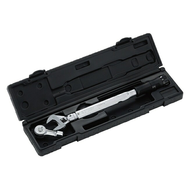 【直送品】 トップ工業 (TOP) モンキ形/ラチェット形グリップ付トルクレンチセット TS-100NTG|道具屋さん店