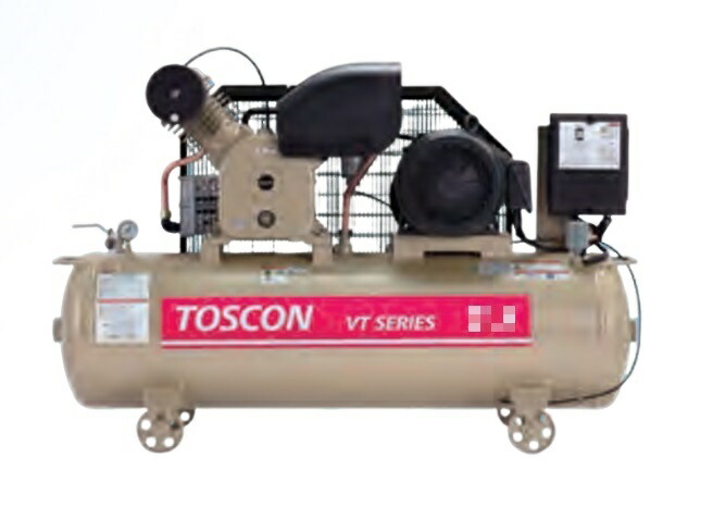 楽天市場】東芝 TOSCON 給油式エアコンプレッサー VT145/6-37T(3.7Kw 