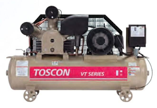 【ポイント5倍】【直送品】 東芝 (TOSHIBA) エアコンプレッサー 給油式 VT145-75T (三相200V 50Hz) 【大型】