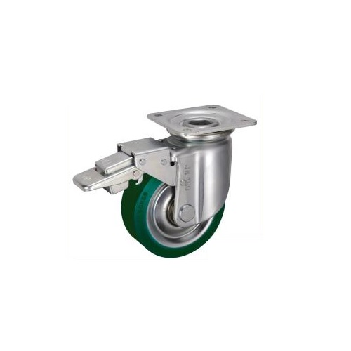 【尖んがり5倍】【直送品】 岐阜産研産業 (ウカイ) φ150差しつかえ重用ストッパー付回転させるキャスター RFJMB-150 鋼板製ウレタン 【貨物輸送別】