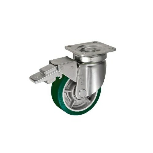 【ポイント5倍】【直送品】 岐阜産研工業 (ウカイ) φ150重荷重用ストッパー付旋回キャスター RJHB-150 アルミ製ウレタン 【送料別】