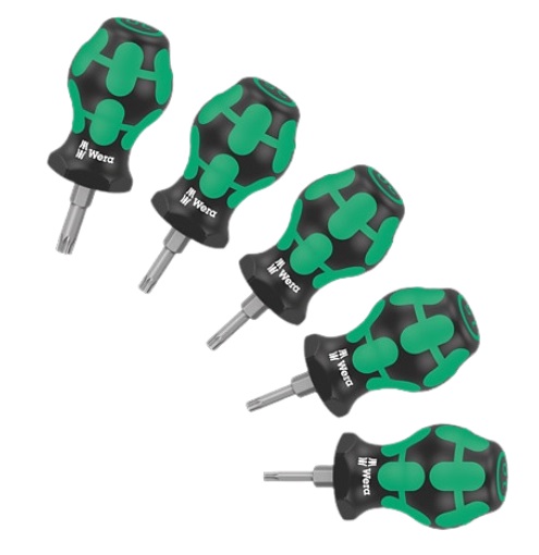 【ポイント5倍】WERA スタビー ドライバーセット TX1 TORX(R) 5点 008876