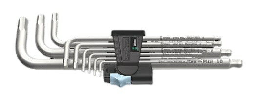 WERA 3950/9 ステンレスL型レンチセット 022720
