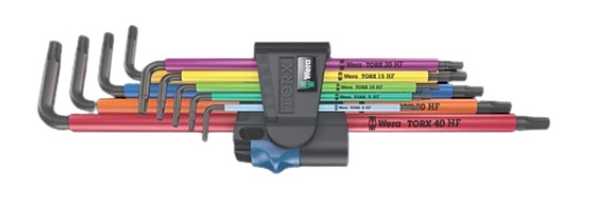 【ポイント10倍】WERA 967/9 TX XL マルチカラー HF 1 L型トルクレンチセット 024470