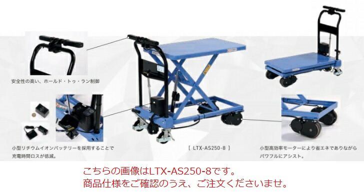 【ポイント10倍】【直送品】 をくだ屋技研 (OPK) アシスト式リフトテーブルキャデ LTX-AS250-8S 【大型】｜道具屋さん店
