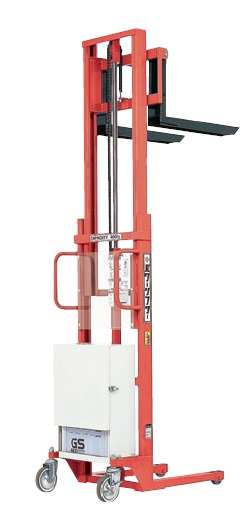 【直送品】 をくだ屋技研 (OPK) バッテリー式パワーリフター PLW-D400-21S エコノミータイプ・Wマストタイプ 【特大・送料別】|道具屋さん店