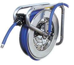 【尖んがり5倍】【直送品】 ヤマダ ステンレスホースリール NSR-4W10S (N804493)