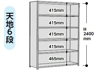 【直送品】 山金工業 ラック 1.2S8660P-6W 【大型】