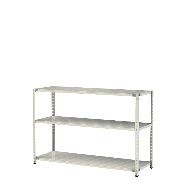 【ポイント5倍】【直送品】 山金工業 軽量ラック(150kg/段) 1.5S4660-3W 【大型】