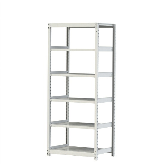 【ポイント5倍】【直送品】 山金工業 ボルトレス軽中量ラック 200kg/段 単体 2S7360-6W 【大型】｜道具屋さん店