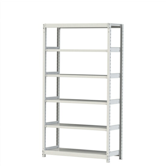 【直送品】 山金工業 ボルトレス軽中量ラック 200kg/段 単体 2S7445-6W 【大型】