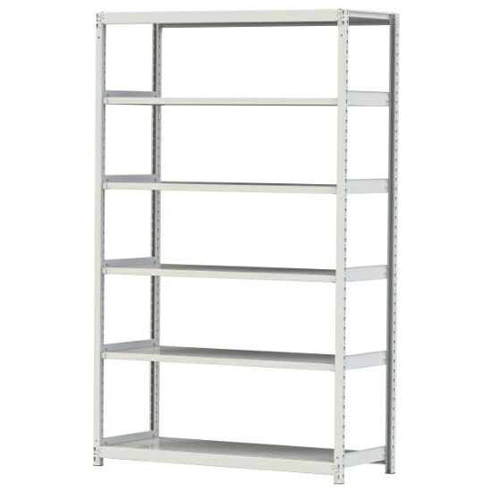 【ポイント5倍】【直送品】 山金工業 ボルトレス軽中量ラック 200kg/段 単体 2S8560-6W 【大型】