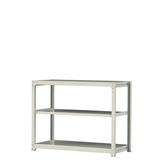 【直送品】 山金工業 ボルトレス中量ラック 300kg/段 単体 3S4570-3W 【大型】