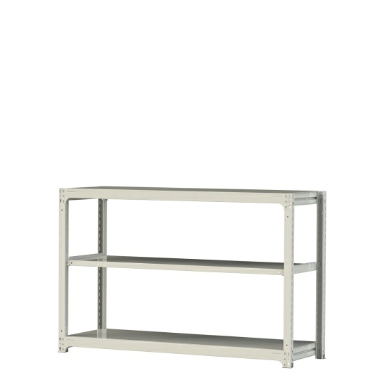 【直送品】 山金工業 ボルトレス中量ラック 300kg/段 単体 3S4662-3W 【大型】