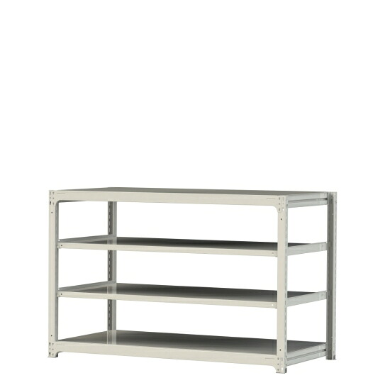 【ポイント10倍】【直送品】 山金工業 ボルトレス中量ラック 300kg/段 単体 3S4691-4W 【大型】|道具屋さん店