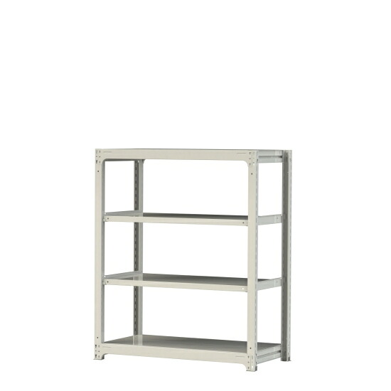 【直送品】 山金工業 ボルトレス中量ラック 300kg/段 単体 3S5462-4W 【大型】 22,651円