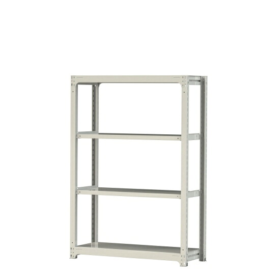 【ポイント5倍】【直送品】 山金工業 ボルトレス中量ラック 300kg/段 単体 3S6448-4W 【大型】