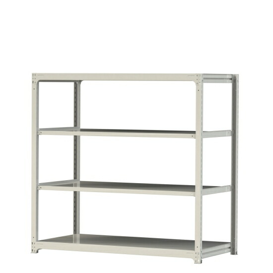 【ポイント10倍】【直送品】 山金工業 ボルトレス中量ラック 300kg/段 単体 3S6691-4W 【大型】