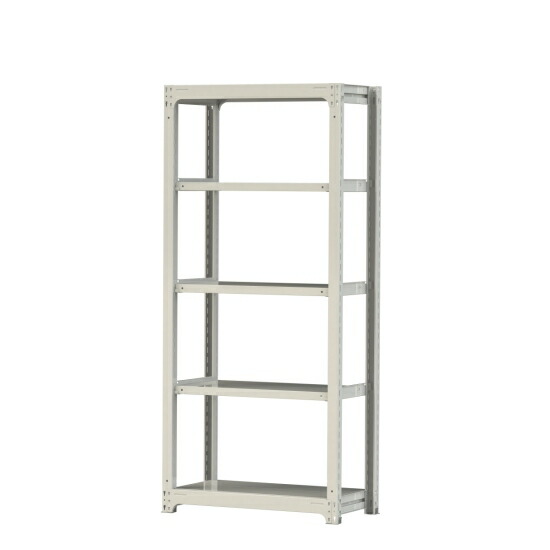 【ポイント5倍】【直送品】 山金工業 ボルトレス中量ラック 300kg/段 単体 3S7348-5W 【大型】