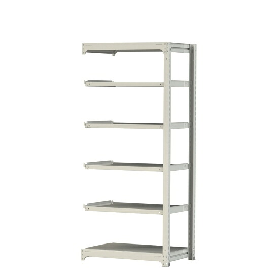 【直送品】 山金工業 ボルトレス中量ラック 300kg/段 連結 3S7362-6WR 【大型】