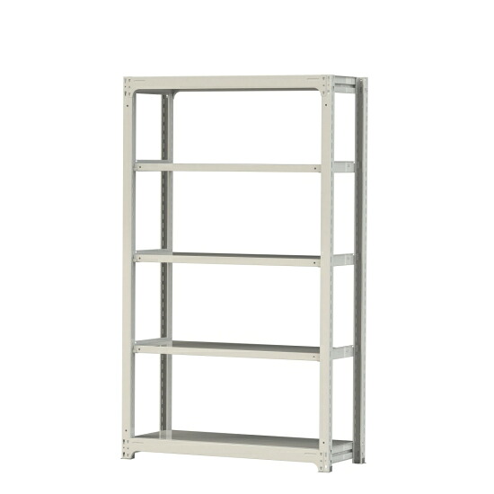 【直送品】 山金工業 ボルトレス中量ラック 300kg/段 単体 3S7448-5W 【大型】 23,595円