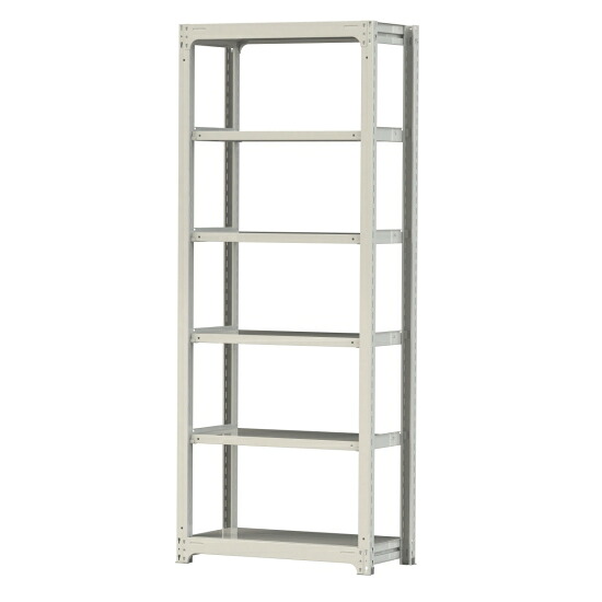 【ポイント5倍】【直送品】 山金工業 ボルトレス中量ラック 300kg/段 単体 3S8348-6W 【大型】｜道具屋さん店