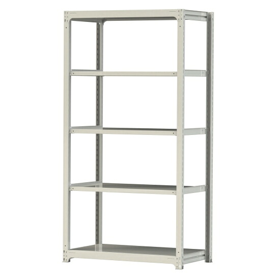 【ポイント5倍】【直送品】 山金工業 ボルトレス中量ラック 300kg/段 単体 3S8470-5W 【大型】｜道具屋さん店
