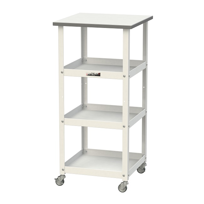 【ポイント10倍】【直送品】 山金工業 天板付き150ワゴン 棚板3枚仕様 HTCH-4545T3W