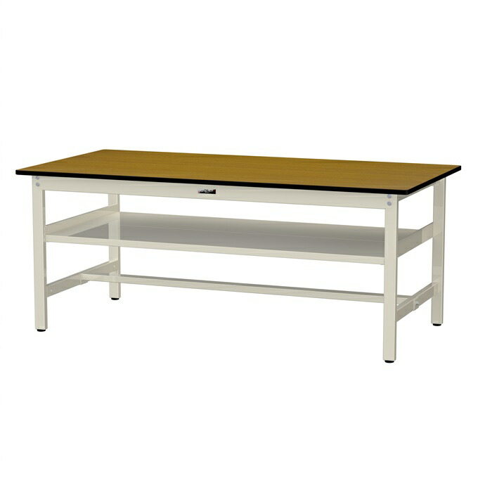 【直送品】 山金工業 ワークテーブル 固定式 中間棚付 SWP-1890S2-MI 【大型】 36,036円