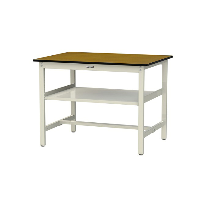 【ポイント10倍】【直送品】 山金工業 ワークテーブル 固定式 中間棚付 SWPH-1290S2-MI 【大型】