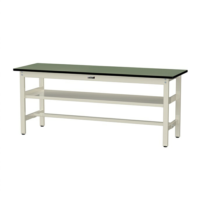 【直送品】 山金工業 ワークテーブル 固定式 中間棚付 SWR-1860S2-GI 【大型】