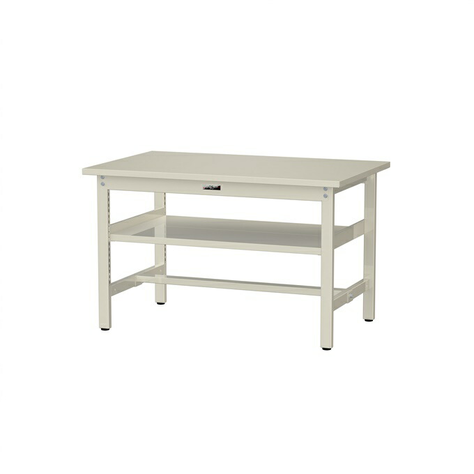 【直送品】 山金工業 ワークテーブル 固定式 中間棚付 SWS-1275S2-II 【大型】