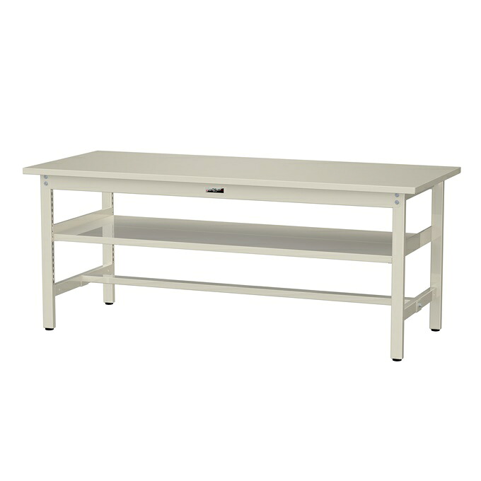 【ポイント5倍】【直送品】 山金工業 ワークテーブル 固定式 中間棚付 SWS-1875S2-II 【大型】