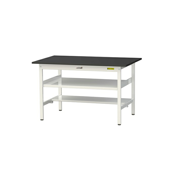 【直送品】 山金工業 実験台 耐薬品ケミテクト天板 中間棚板付 H740 SLK-1275TF-BKW 【大型】