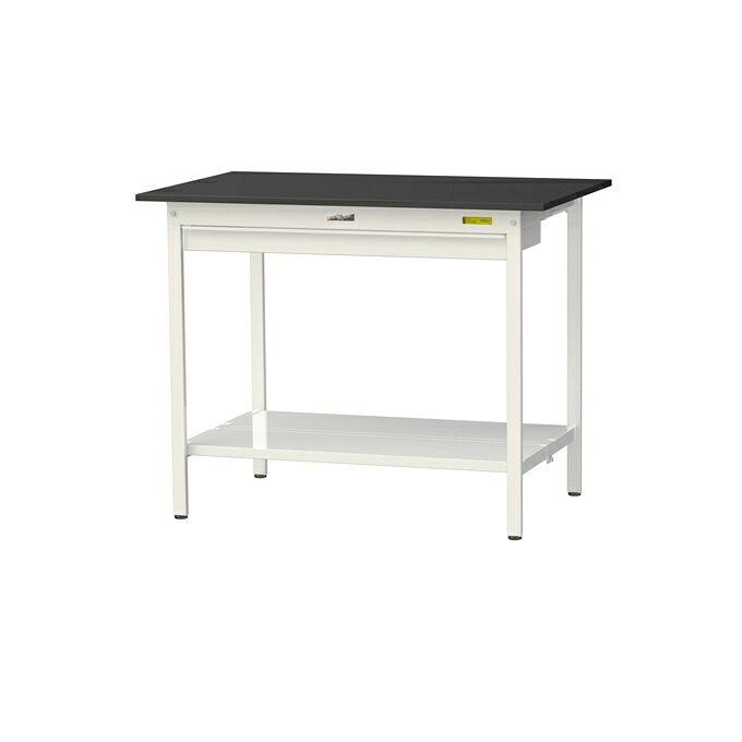 【直送品】 山金工業 実験台 耐薬品ケミテクト天板 ワイド引出し付 H950 SLKH-1275WTT-BKW 【大型】