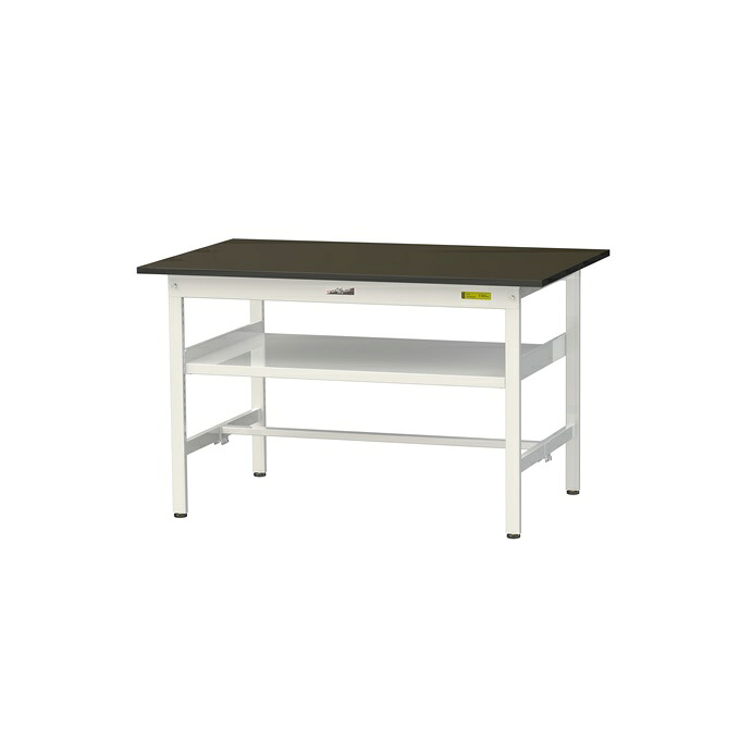 【ポイント5倍】【直送品】 山金工業 実験台 指紋レスメラミン天板 中間棚板付 H740 SLM-1275F-BRW 【大型】|道具屋さん店