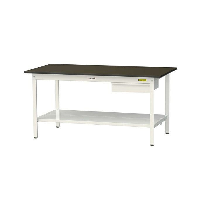 【直送品】 山金工業 実験台 指紋レスメラミン天板 キャビネット付 H740 SLM-1575UTT-BRW 【大型】｜道具屋さん店