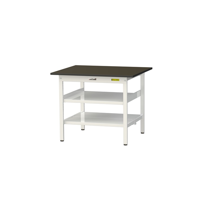 【直送品】 山金工業 実験台 指紋レスメラミン天板 中間棚板付 H740 SLM-975TTF-BRW 【大型】｜道具屋さん店