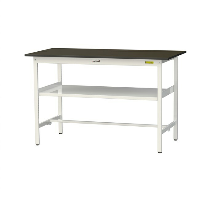 【直送品】 山金工業 実験台 指紋レスメラミン天板 中間棚板付 H950 SLMH-1575F-BRW 【大型】 35,893円