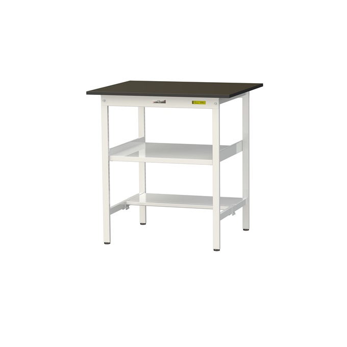 【直送品】 山金工業 実験台 指紋レスメラミン天板 中間棚板付 H950 SLMH-975TF-BRW 【大型】|道具屋さん店