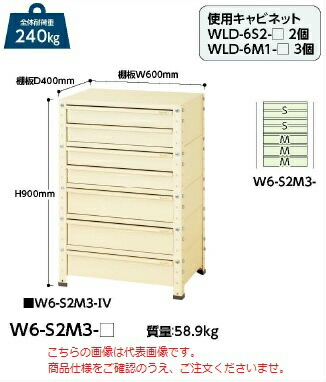 【ポイント5倍】【直送品】 山金工業 ワゴン W6-S2M3-G 【大型】|道具屋さん店
